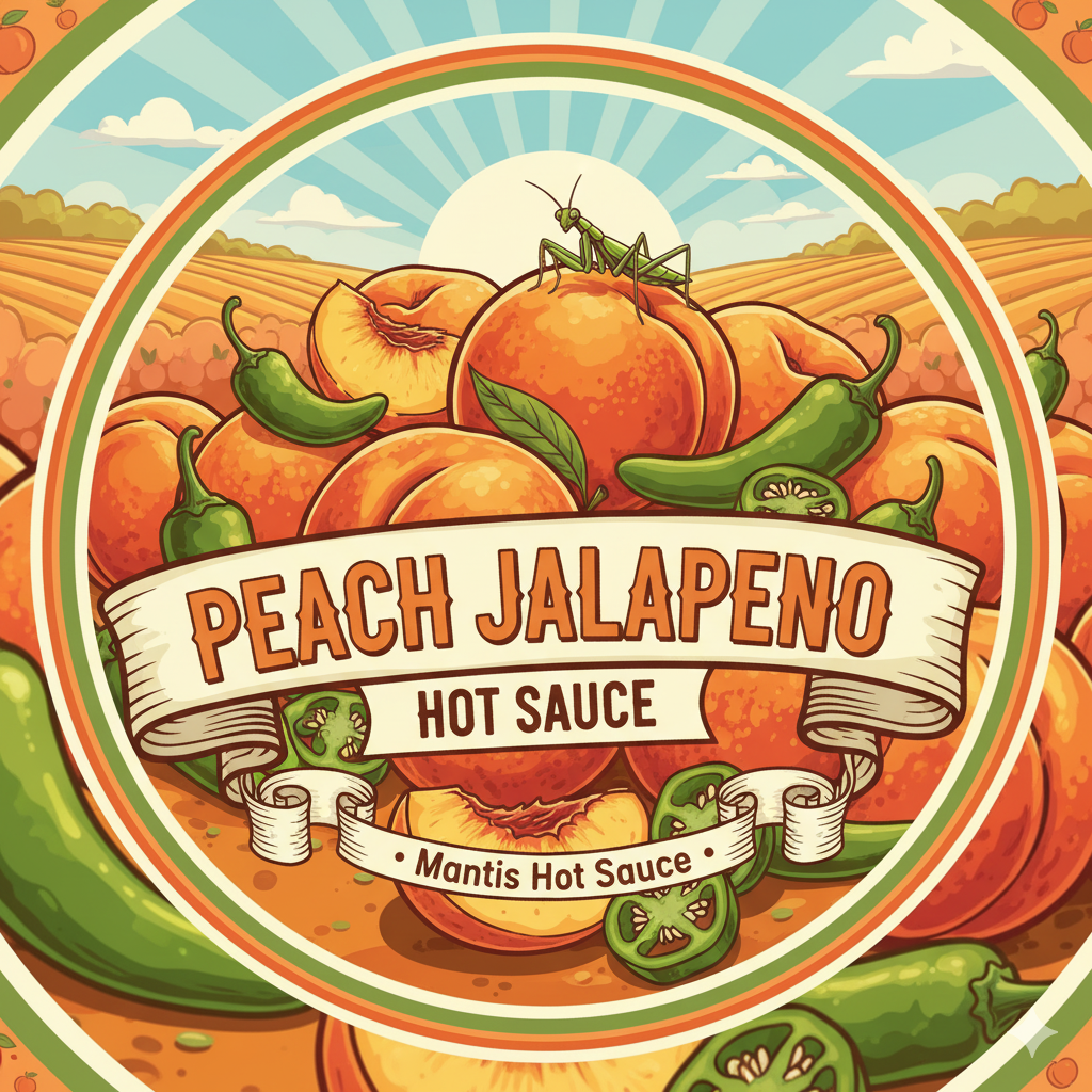 Peach Jalapeno Hot Sauce 5 oz bottle